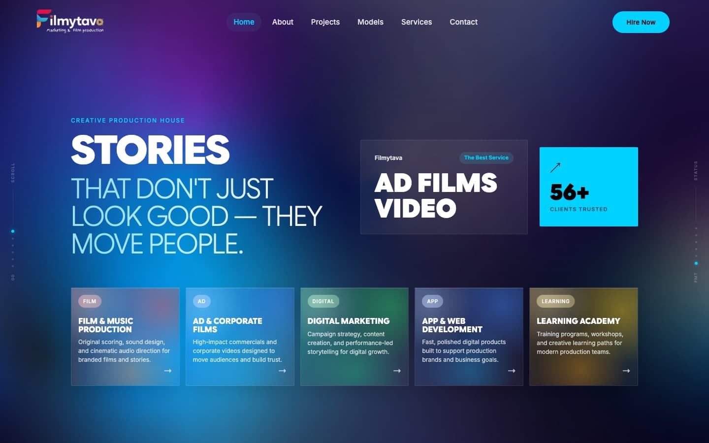 Filmytava website homepage